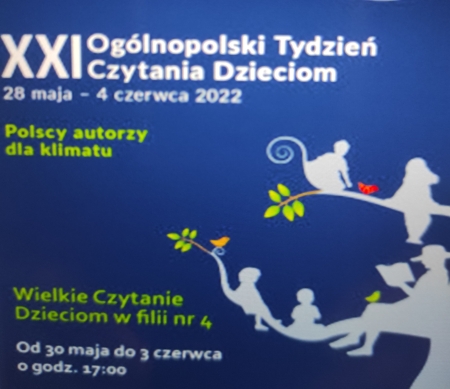 XXI Ogólnopolski Tydzień Czytania Dzieciom – Polscy autorzy dla klimatu